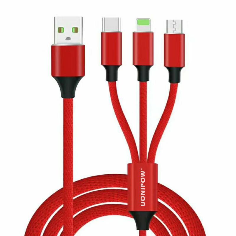 Three-in-one charging cable for ios miniature c-type universal mobile phone charging cable multifunctional fast charging cable