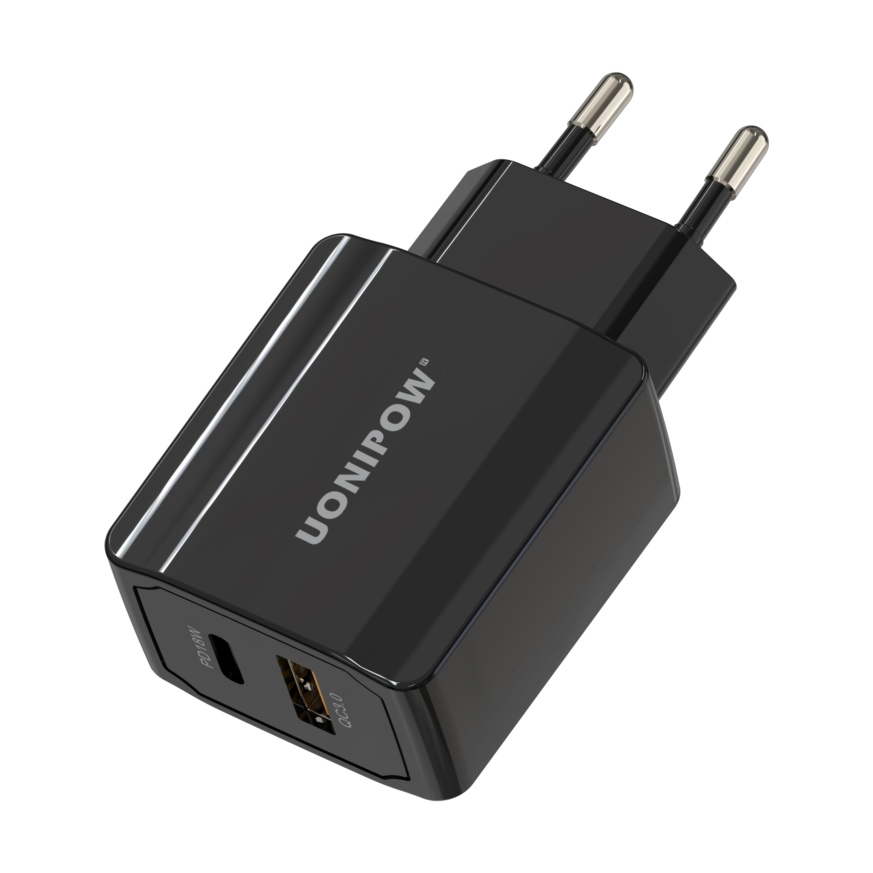 2020 new product c-type adapter qc3.0 fast charging dual-port wall charger 18w mobile phone charger