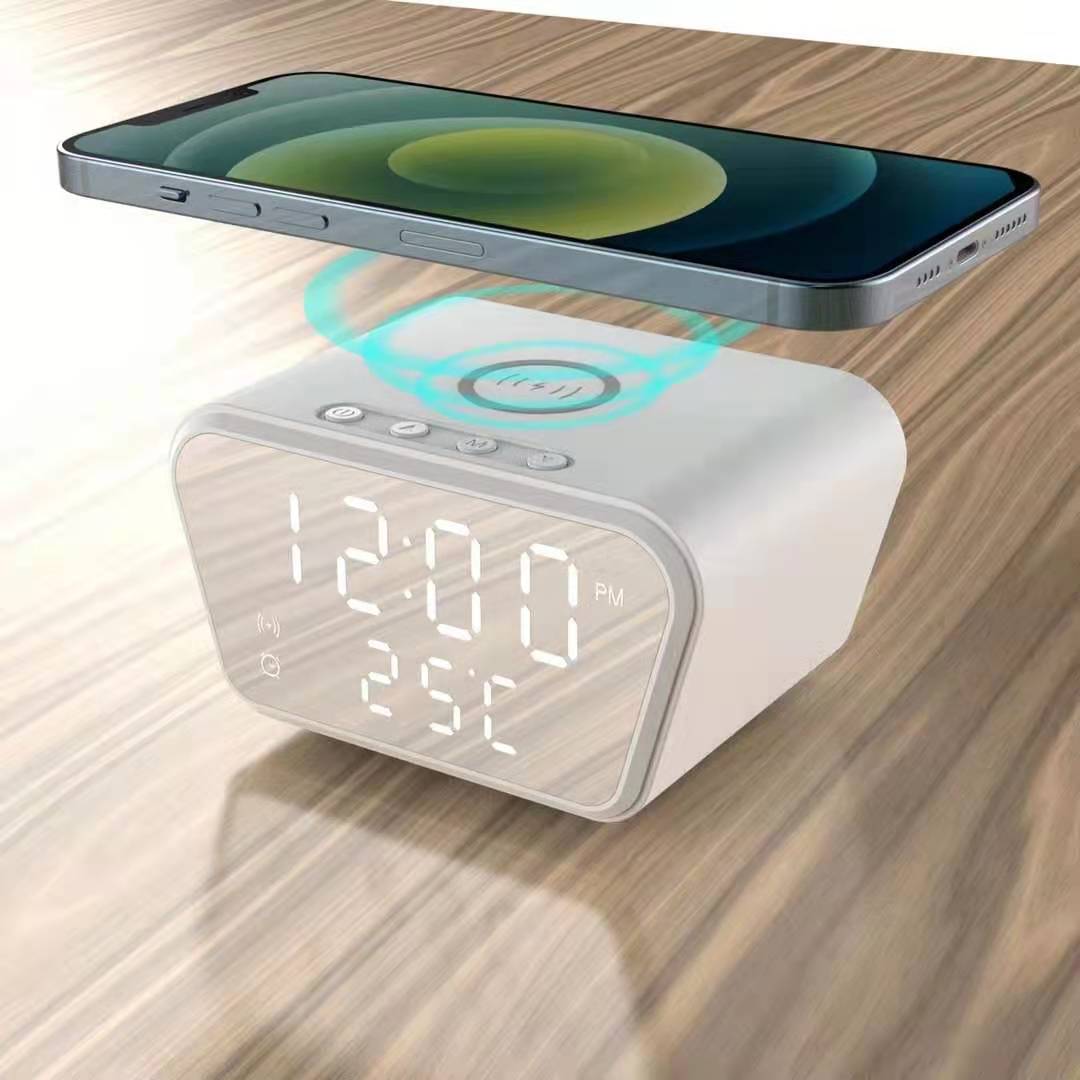 The latest hot-selling QI wireless charger LED digital alarm clock