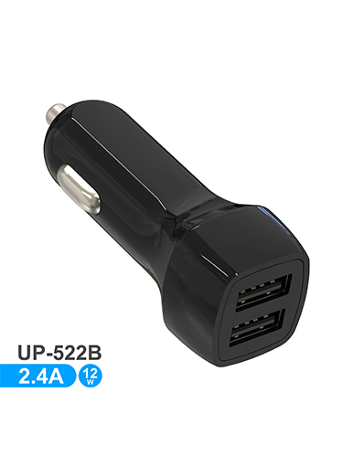 UP522B车载手机充电器 双USB 2.1/3.4A智能快充苹果车载充电器